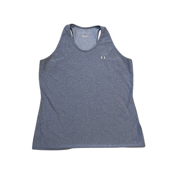Under Armour Womens HeatGear Racerback Tank Top XL Blue 1666 - Picture 1 of 8